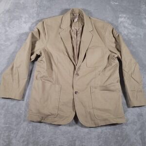 Duluth Trading Fire Hose Presentation Jacket Mens XL Brown Canvas Blazer Chore‎